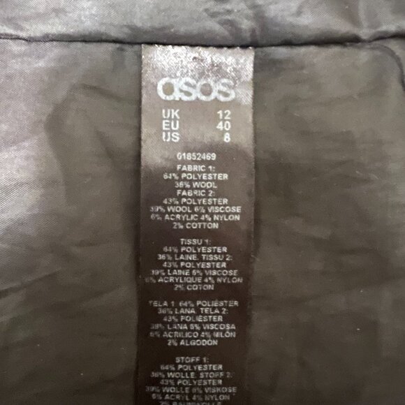 ASOS Cocoon Coat sz 8 - Picture 8 of 9